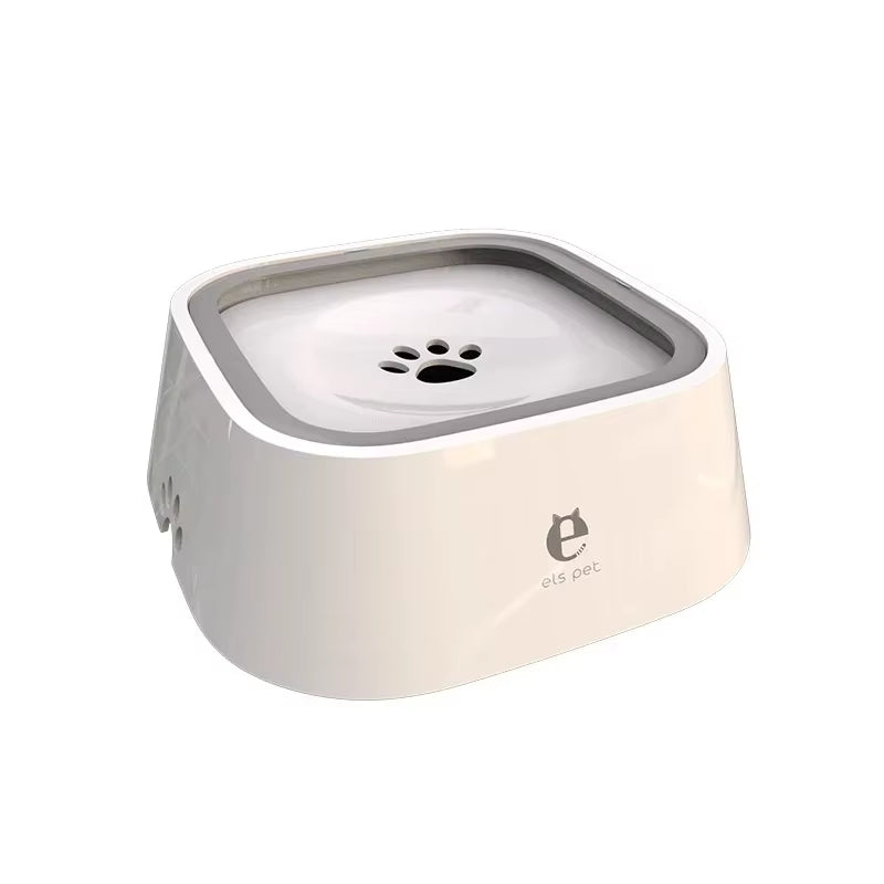 Floating Non-Wetting Mouth Cat Bowl without Spill Drinking Water Dispenser, Plastic Anti-Over Dog Bowl